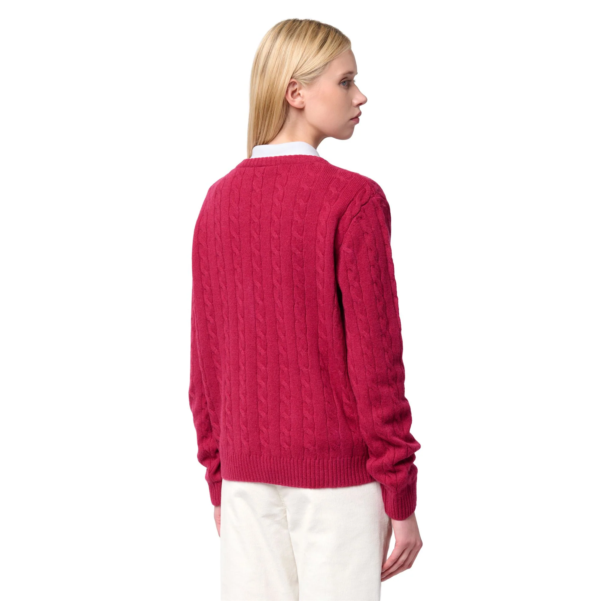 JOLIE - KNITWEAR - Pull  Over - Woman - RED DK - Image 5