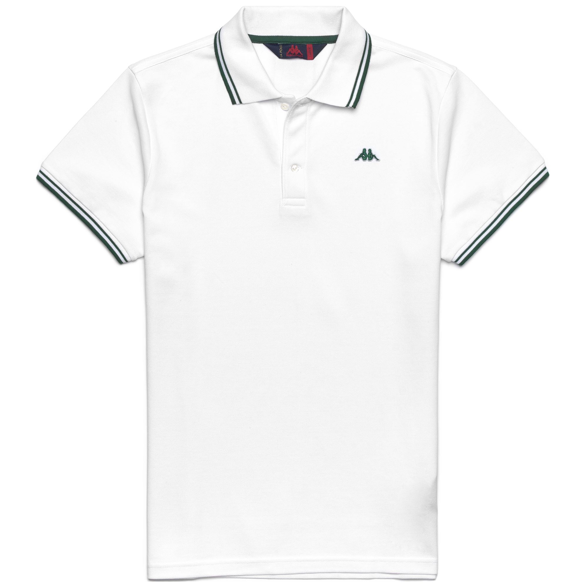 HARRY - La polo Robe di Kappa - Polo - Man - WHITE NATURAL-GREEN EDEN