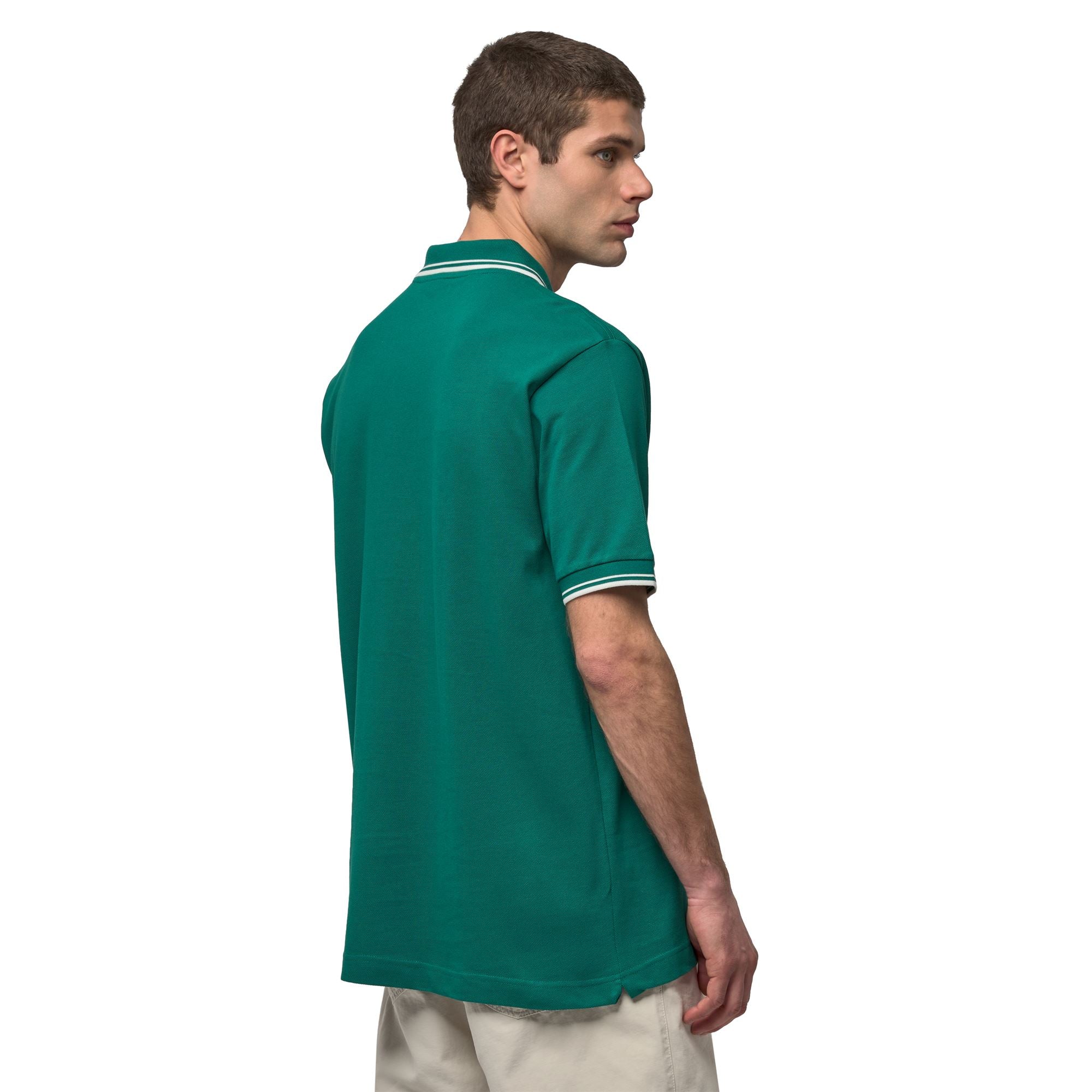 LIVINGSTON - La polo Robe di Kappa - Polo - Man - GREEN COLLEGE-WHITE CLOUD - Image 2