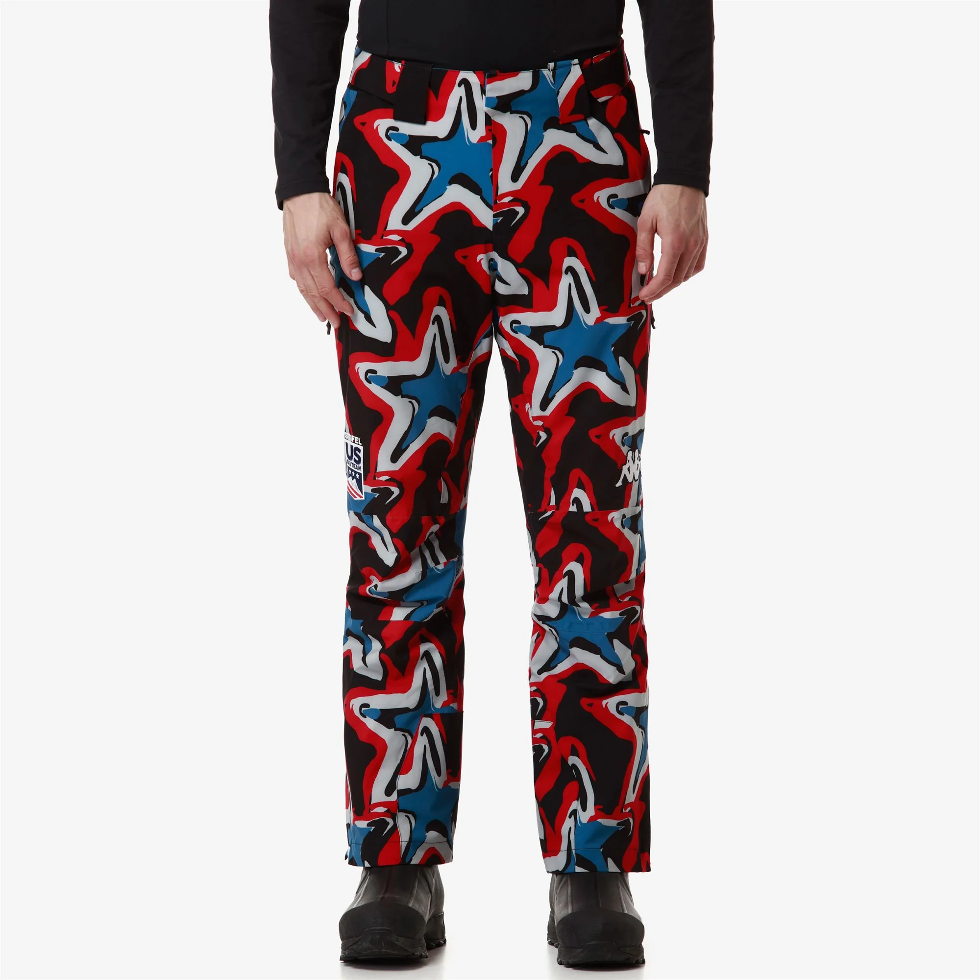 8CENTO  864G US - Pants - Sport Trousers - Man - BLACK-RED-GREY LT-LEAD-BLUE AVIO - Image 5