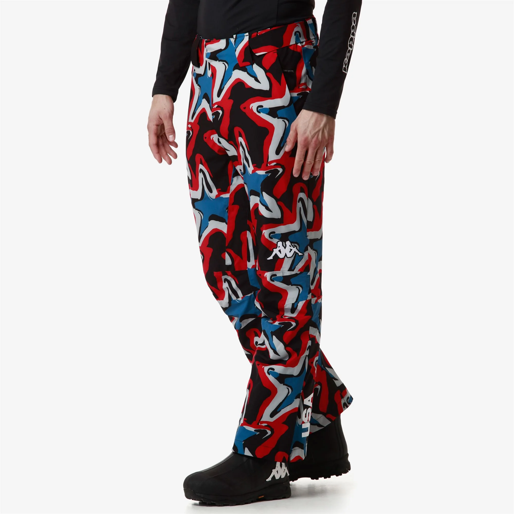 8CENTO  864G US - Pants - Sport Trousers - Man - BLACK-RED-GREY LT-LEAD-BLUE AVIO - Image 6