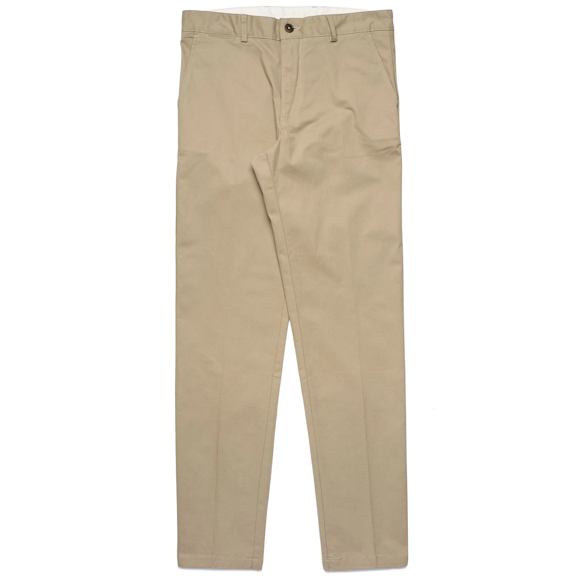 RAFAEL COMFORT PEACHED GABARDINE - Pants - CHINO - Man - BROWN LT  WALNUT