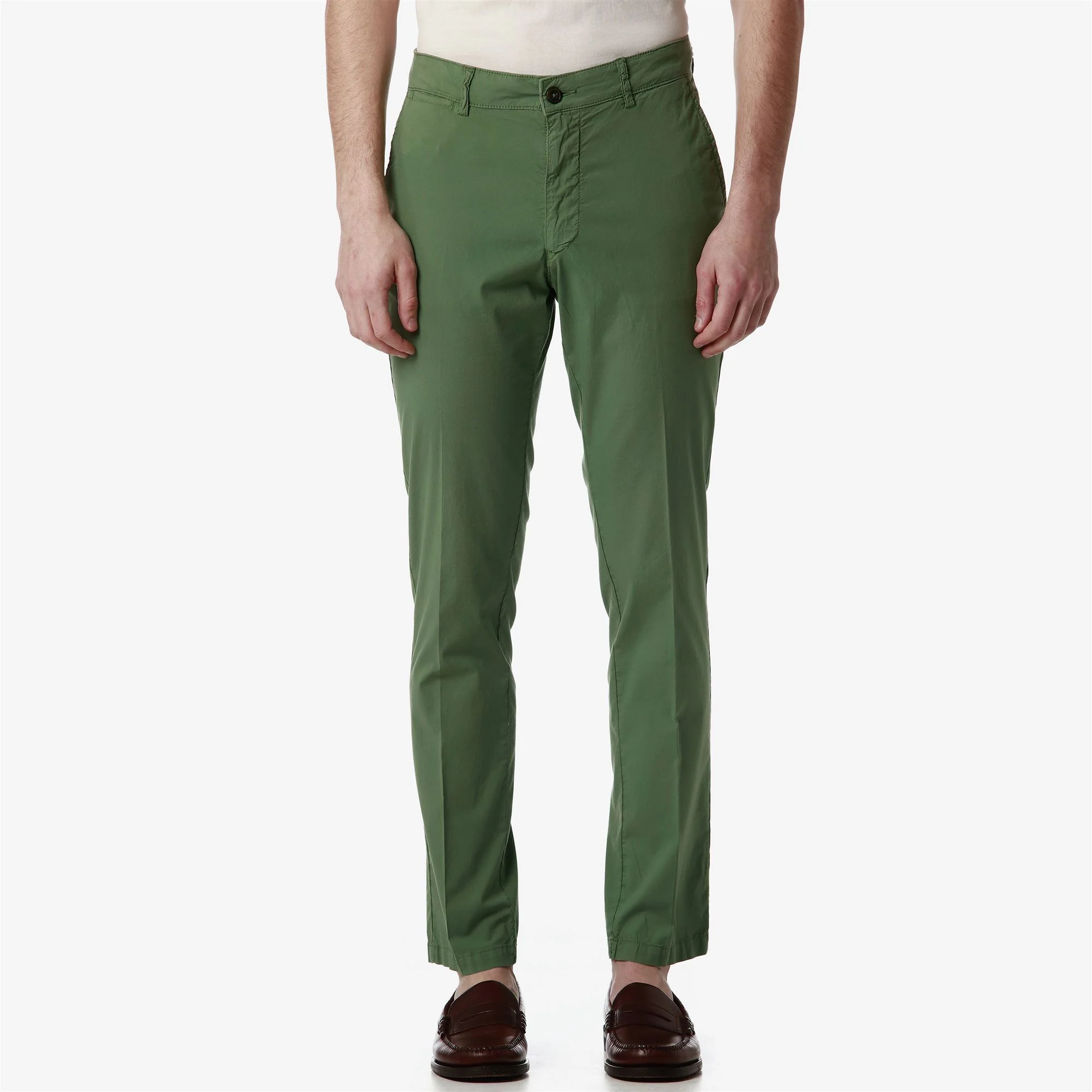 WERNER GABARDINE - Pants - CHINO - Man - GREEN OLIVINE - Image 4