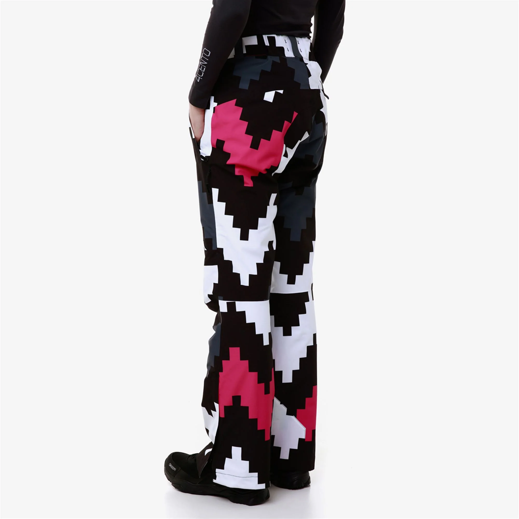 6CENTO 665PG - Pants - Sport Trousers - Woman - BLACK-FUCHSIA PURPLE-WHITE MILK-GREY ASPHALT GRAPHIC - Image 6