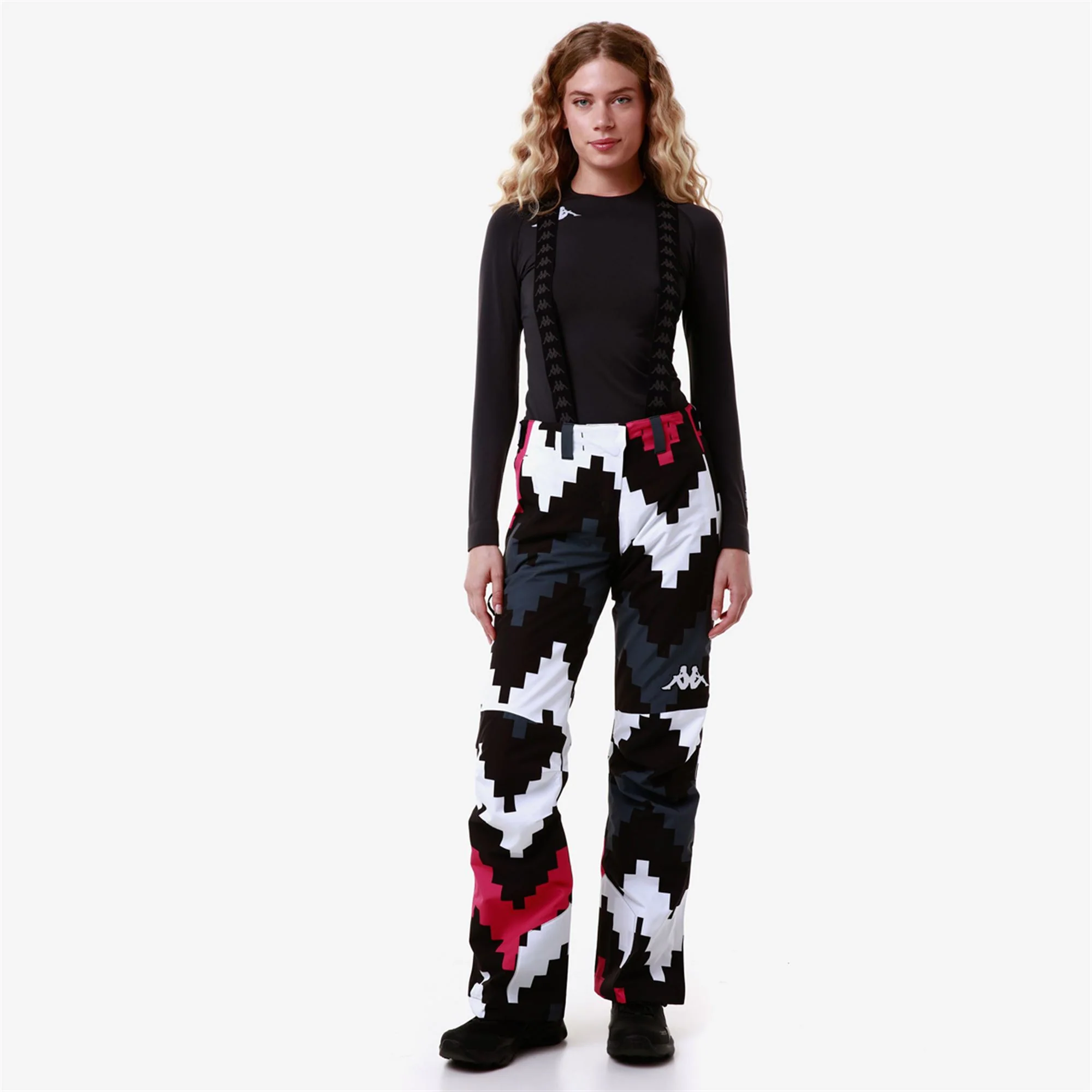 6CENTO 665PG - Pants - Sport Trousers - Woman - BLACK-FUCHSIA PURPLE-WHITE MILK-GREY ASPHALT GRAPHIC - Image 7
