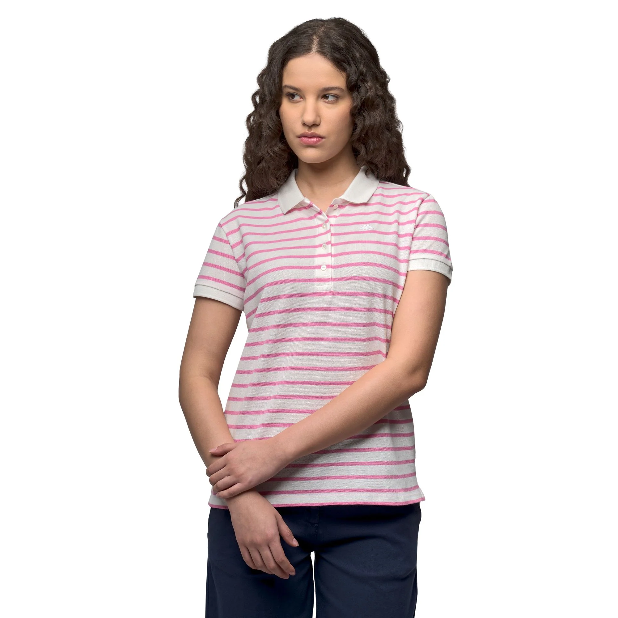 JILLY - Polo Shirts - Polo - Woman - WHITE CLOUD-PINK FUXIA - Image 2