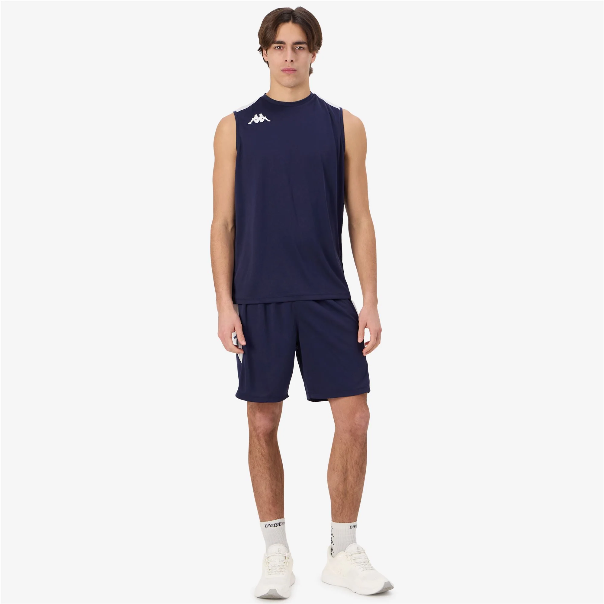 KAPPA4FOOTBALL   LUCIO - Shorts - Sport  Shorts - Man - BLUE MARINE-WHITE