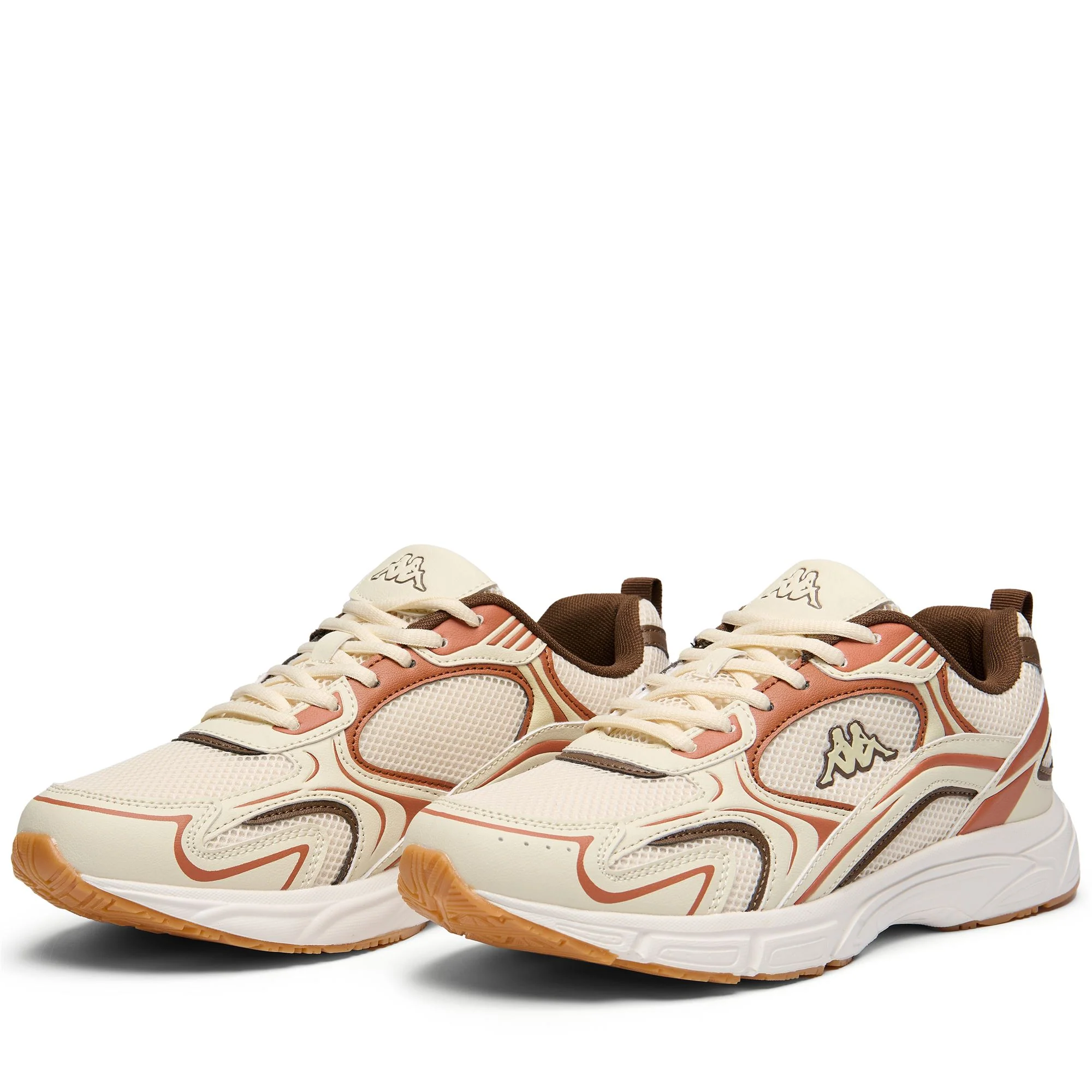 LOGO  MYGIDO - Sneakers - Low Cut - Unisex - WHITE TOFU-BROWN HAZEL-BROWN COFFEE