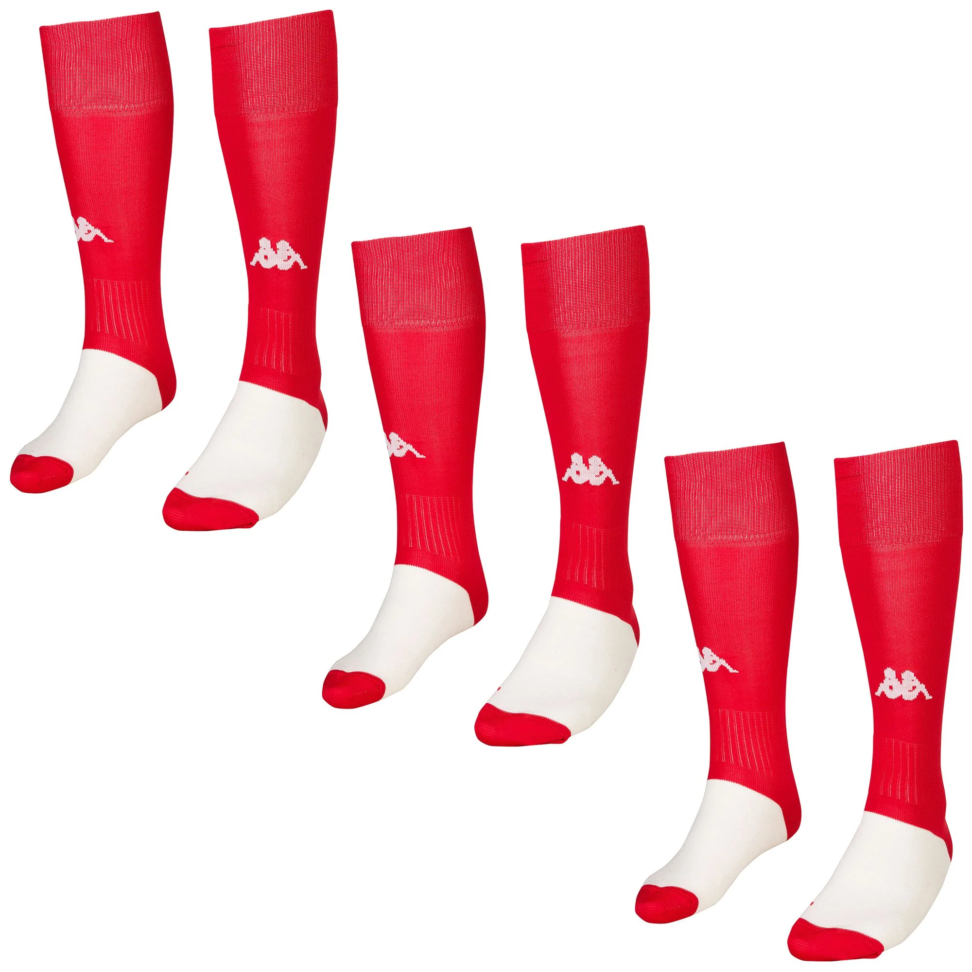 KAPPA4FOOTBALL WULGAR 3PACK - Socks - Knee High Sock - Man - RED CHINESE