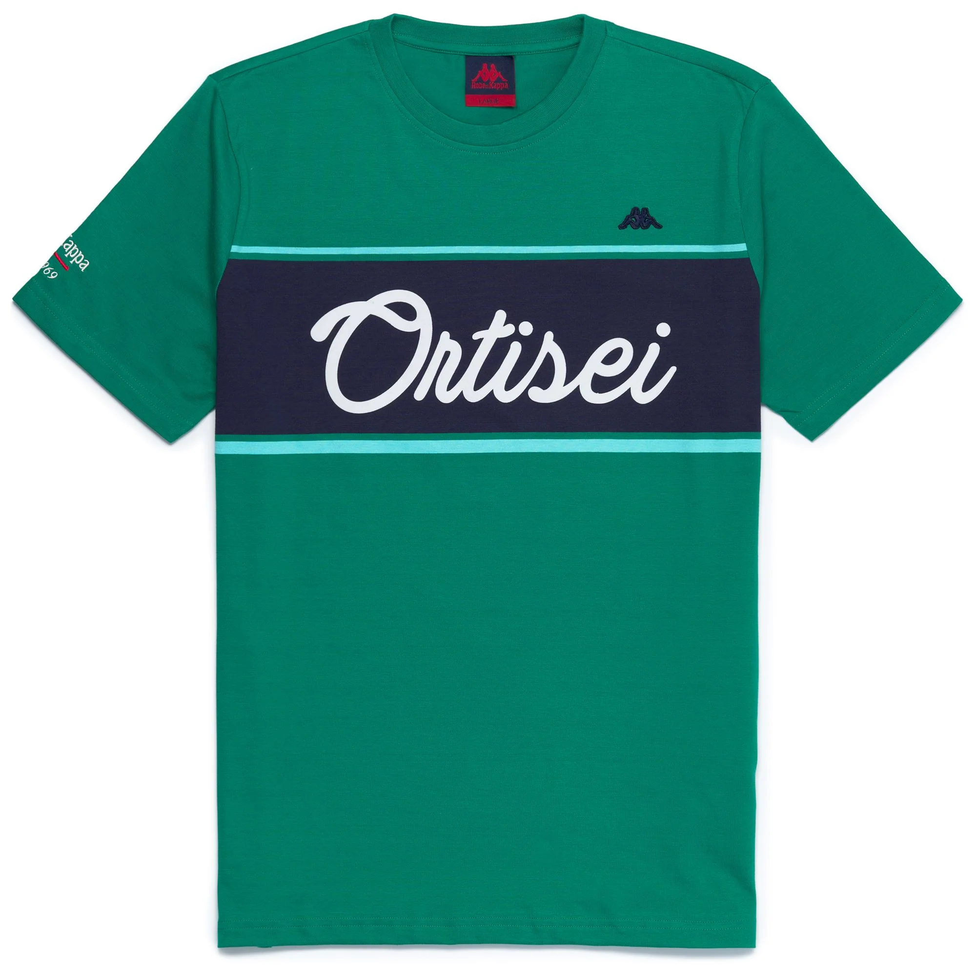 EROI  TEE ORTISEI STRIPED - T-ShirtsTop - T-Shirt - Man - GREEN-BLUE MARINE-TURQUOISE RADIANCE